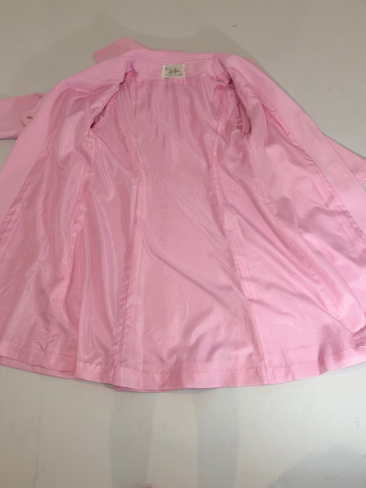 Vintage 1960s Alfred Werber Pink Dress & Matching Jacket 2-Piece Set Lace Trim