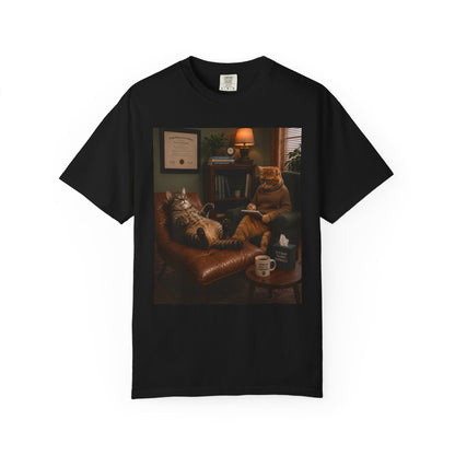 Funny Cat Therapist Shirt, Cat Therapy Tee, Emotional Support Cat Shirt, Introvert Cat Graphic Tee, Cozy Cat Lover Gift