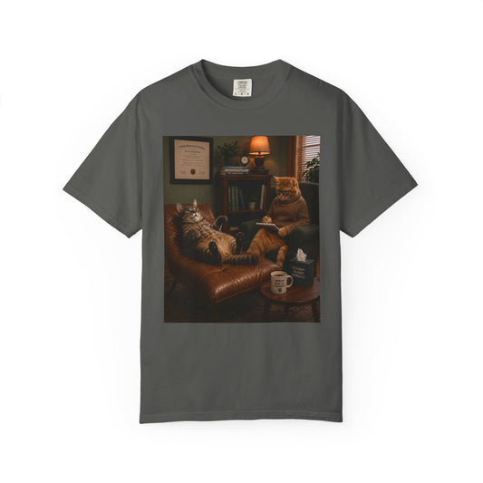 Funny Cat Therapist Shirt, Cat Therapy Tee, Emotional Support Cat Shirt, Introvert Cat Graphic Tee, Cozy Cat Lover Gift