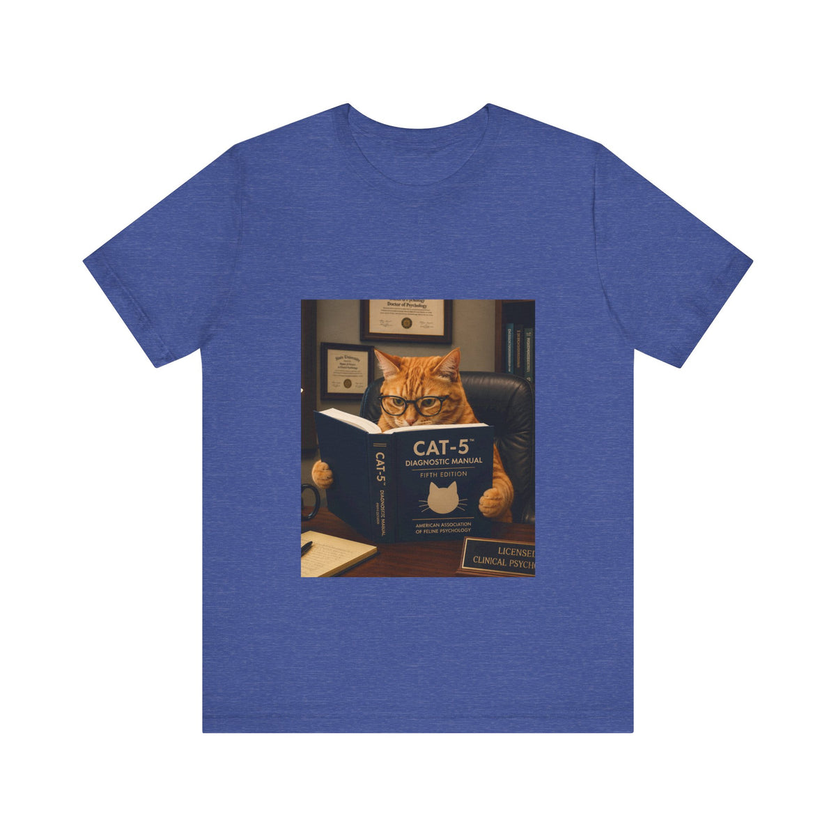 CAT-5 Diagnostic Manual Shirt Funny Therapist Cat Tee Psych NP Gift  Mental Health Shirt  Psychology Cat Graphic Tee