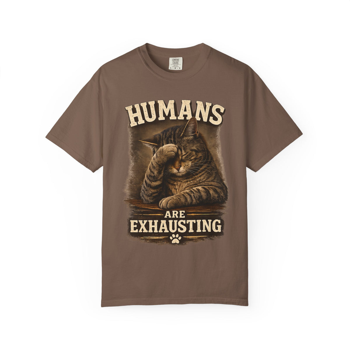 Humans Are Exhausting Cat Shirt, Funny Introvert Tee, Social Battery Cat Shirt, Cat Lover Graphic Tee, Anti Social Humor Shirt