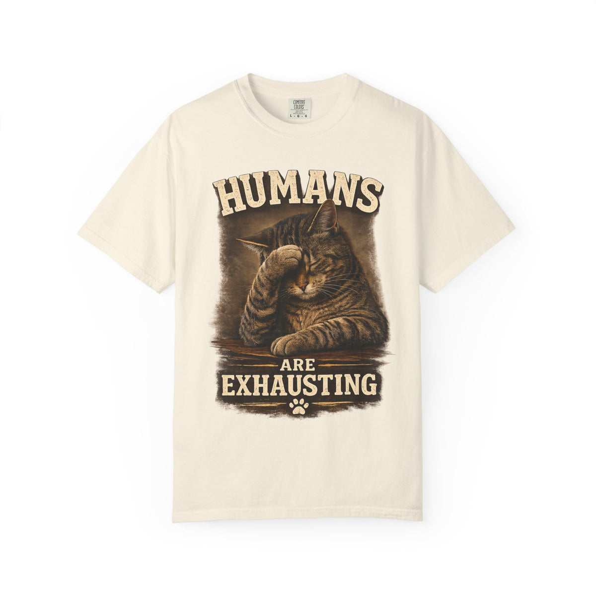 Humans Are Exhausting Cat Shirt, Funny Introvert Tee, Social Battery Cat Shirt, Cat Lover Graphic Tee, Anti Social Humor Shirt