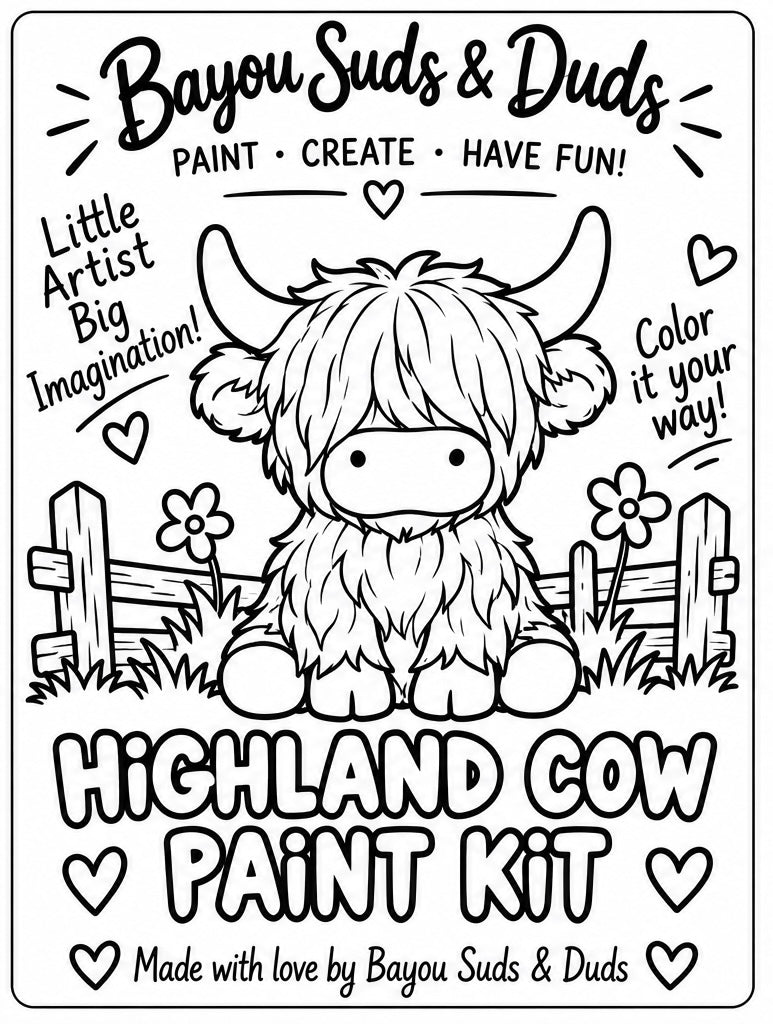 Highland Cow DIY Plaster Paint Kit | Paint Your Own Highland Cow Craft