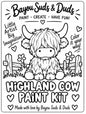 Highland Cow DIY Plaster Paint Kit | Paint Your Own Highland Cow Craft