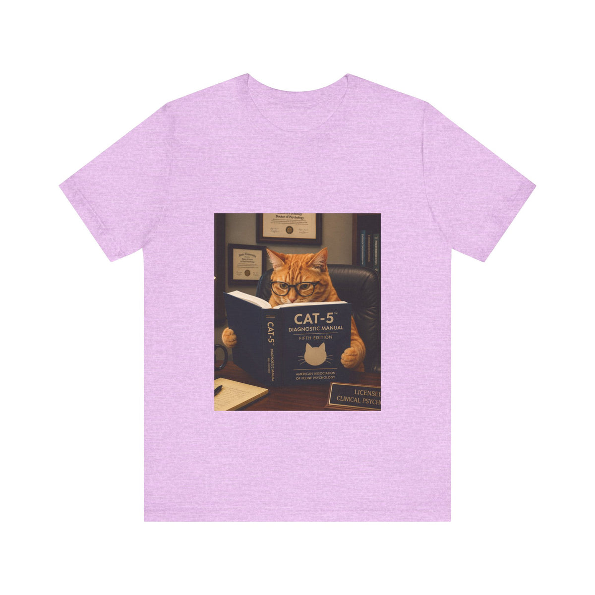 CAT-5 Diagnostic Manual Shirt Funny Therapist Cat Tee Psych NP Gift  Mental Health Shirt  Psychology Cat Graphic Tee