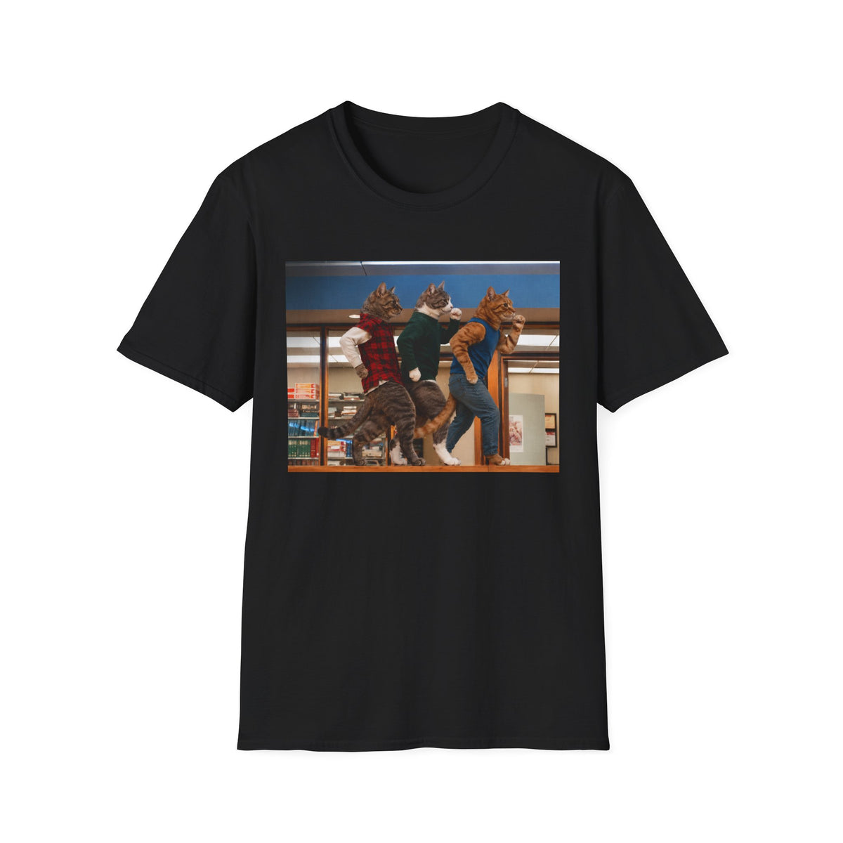 Funny Cat Shirt, Dancing Cats Tee, Retro Cat Graphic Tee