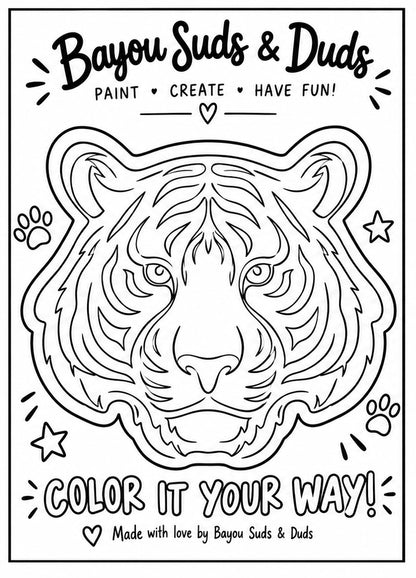 Tiger DIY Plaster Paint Kit | Paint Your Own Tiger Craft | Kids Art Activity