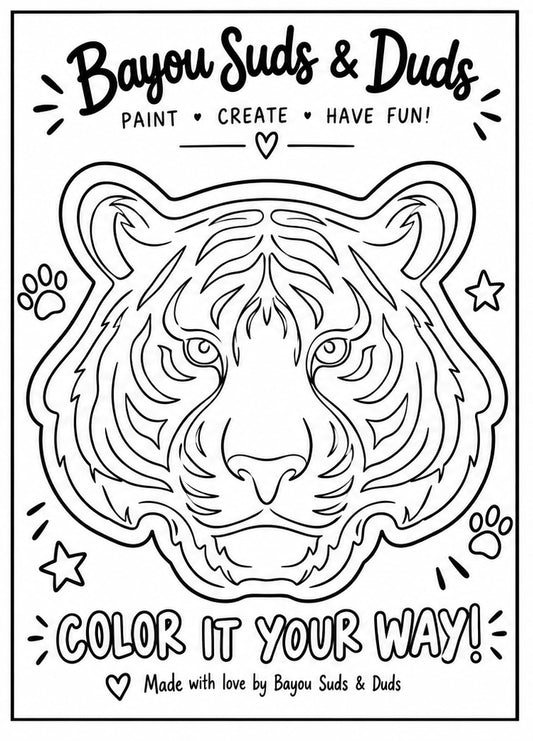 Tiger DIY Plaster Paint Kit | Paint Your Own Tiger Craft | Kids Art Activity