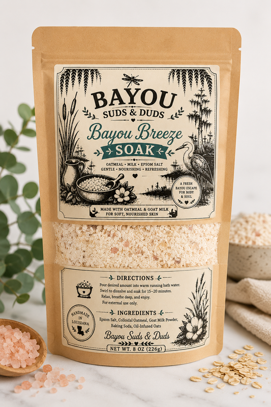 Bayou Breeze Bath Soak | Goat Milk & Colloidal Oatmeal | 8 oz