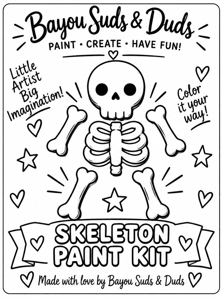 Skeleton DIY Plaster Paint Kit | Halloween Paint Your Own Skeleton Craft