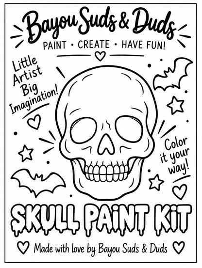 Skull DIY Plaster Paint Kit | Halloween Skull Paint Your Own Craft