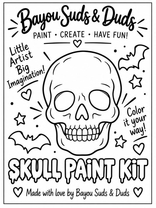 Skull DIY Plaster Paint Kit | Halloween Skull Paint Your Own Craft