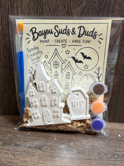 Haunted House DIY Plaster Paint Kit | Halloween Paint Your Own Craft