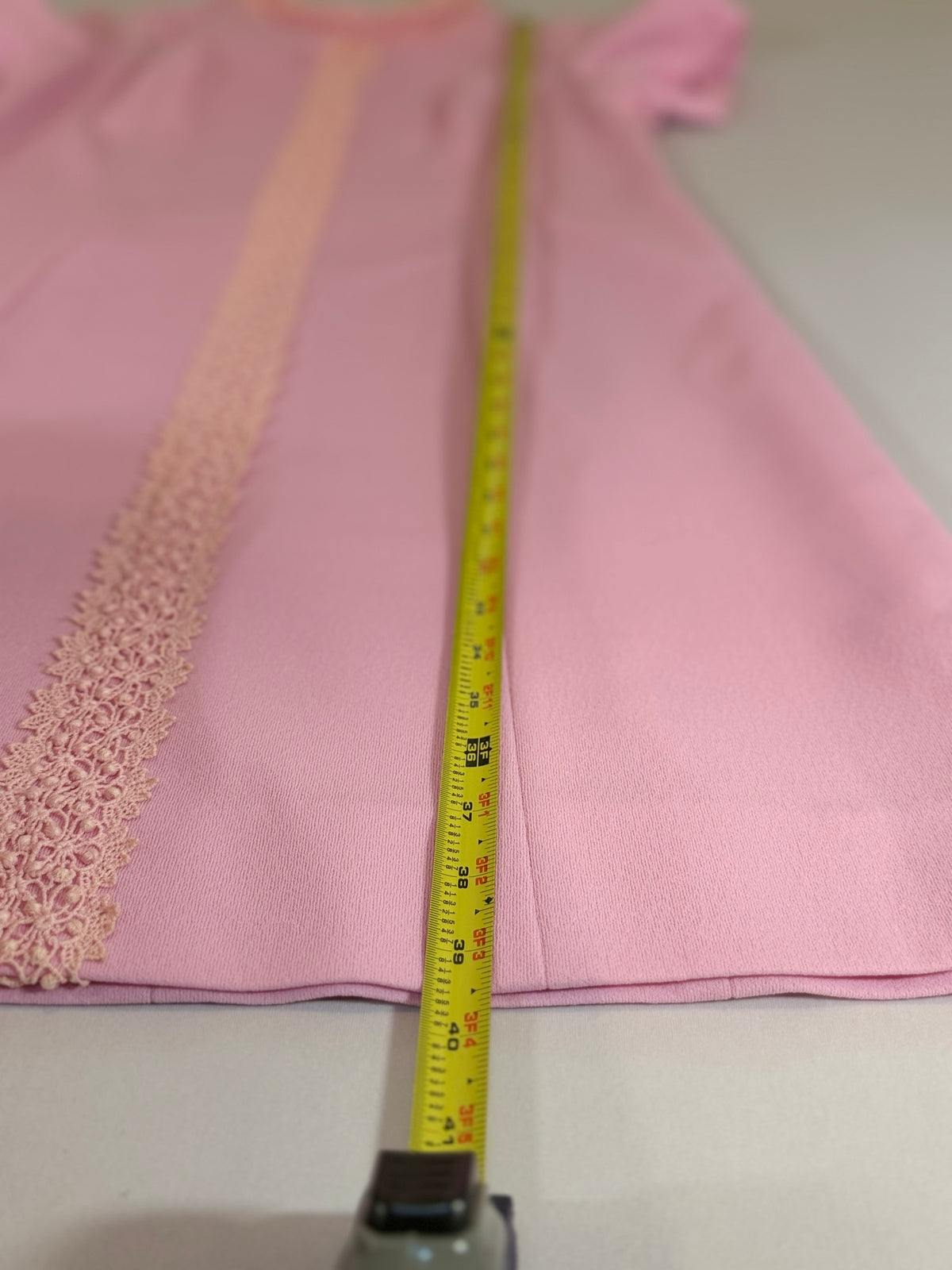 Vintage 1960s Alfred Werber Pink Dress & Matching Jacket 2-Piece Set Lace Trim