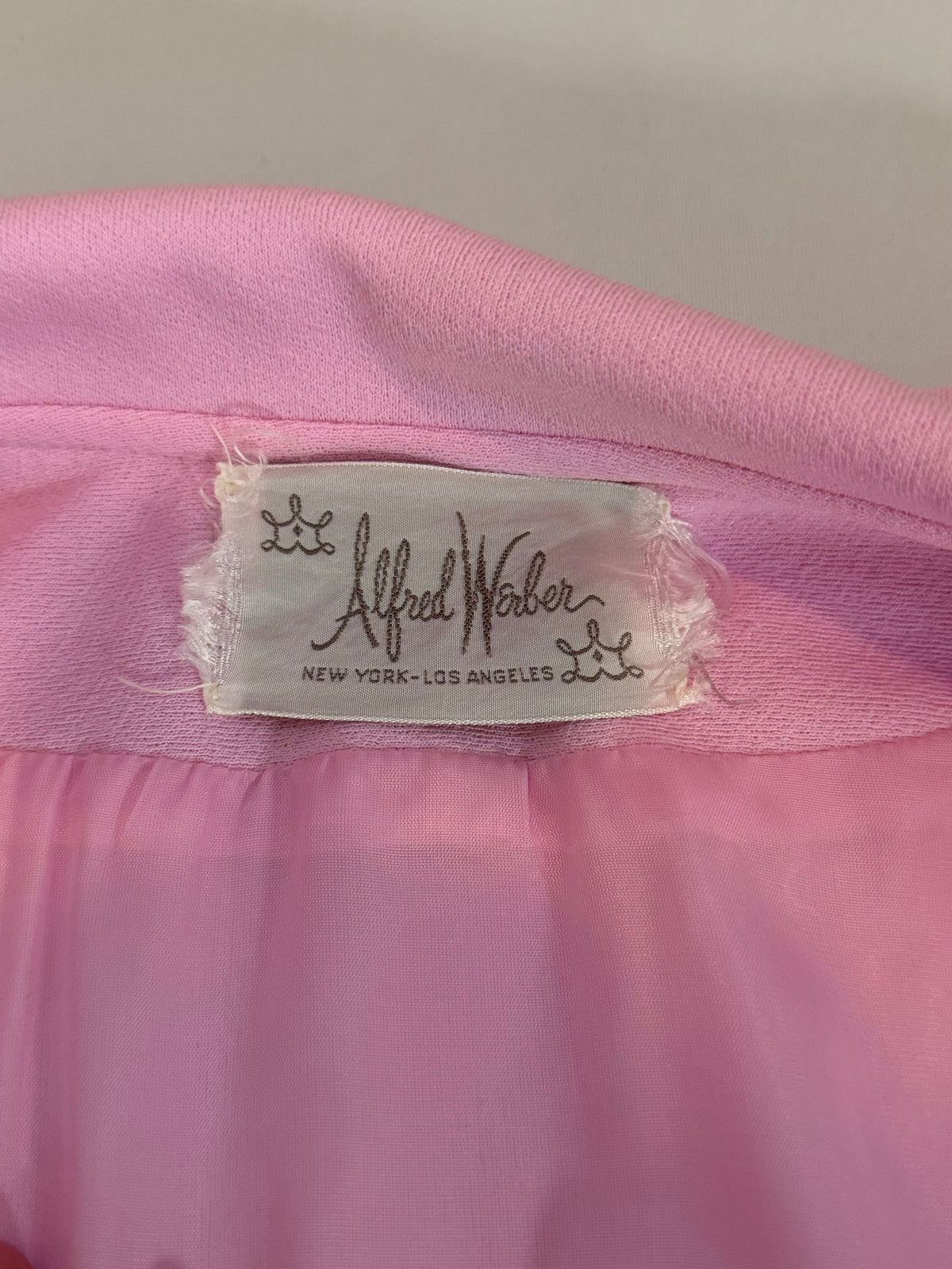 Vintage 1960s Alfred Werber Pink Dress & Matching Jacket 2-Piece Set Lace Trim