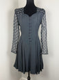Vintage Diamond’s Run by Wayne Diamond Black Polka Dot Fit & Flare Dress – Made in USA
