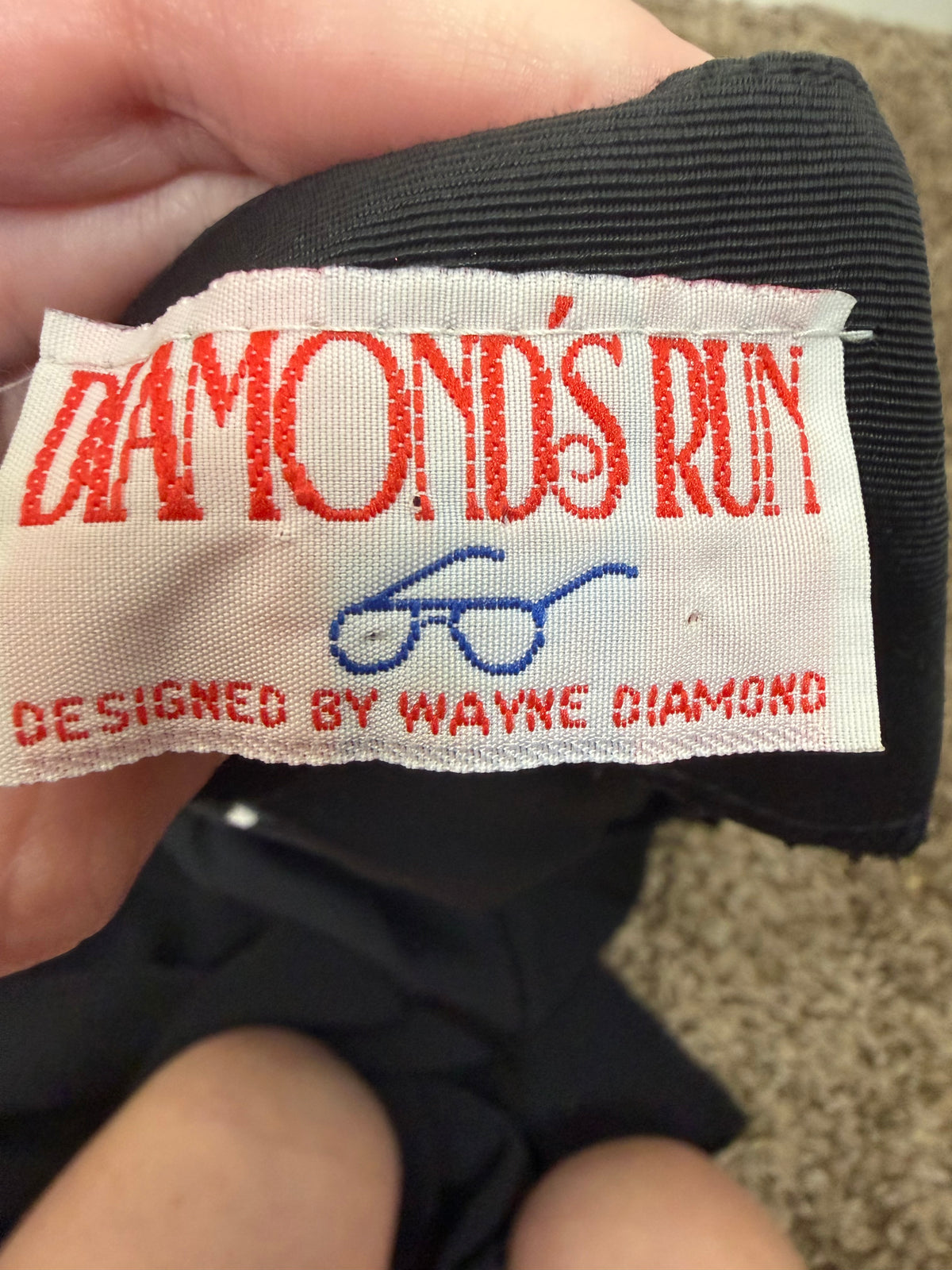 Vintage Diamond’s Run by Wayne Diamond Black Polka Dot Fit & Flare Dress – Made in USA