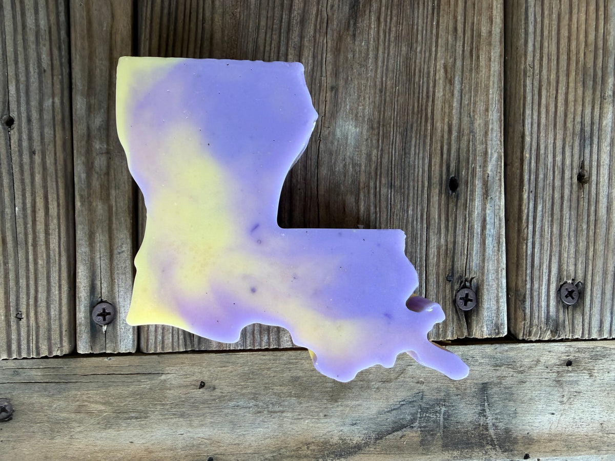Louisiana Goat Milk Soap – LSU Purple & Gold or Saints Black & Gold