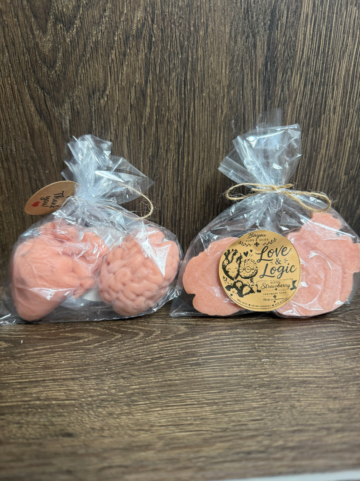 Strawberry Heart & Brain Handmade Soap Bar – Sweet Strawberry Scented Anatomical Soap – Unique Gift for Nurses, Doctors, Medical Students & Anatomy Lovers