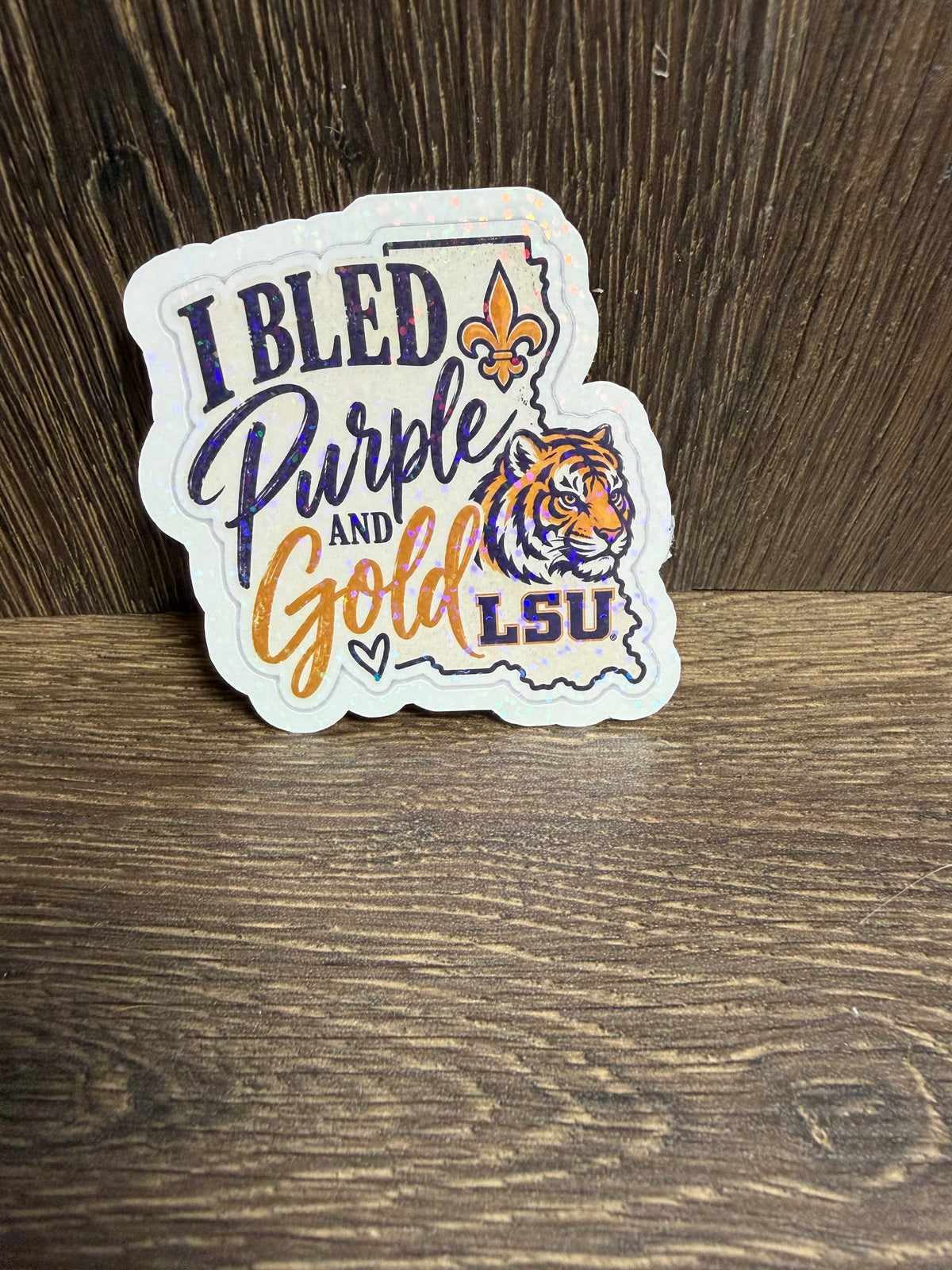 Bleed Purple and Gold LSU Tiger Sticker | Louisiana Tiger Sticker | LSU Fan Decal | Purple & Gold Sticker | Louisiana Sticke