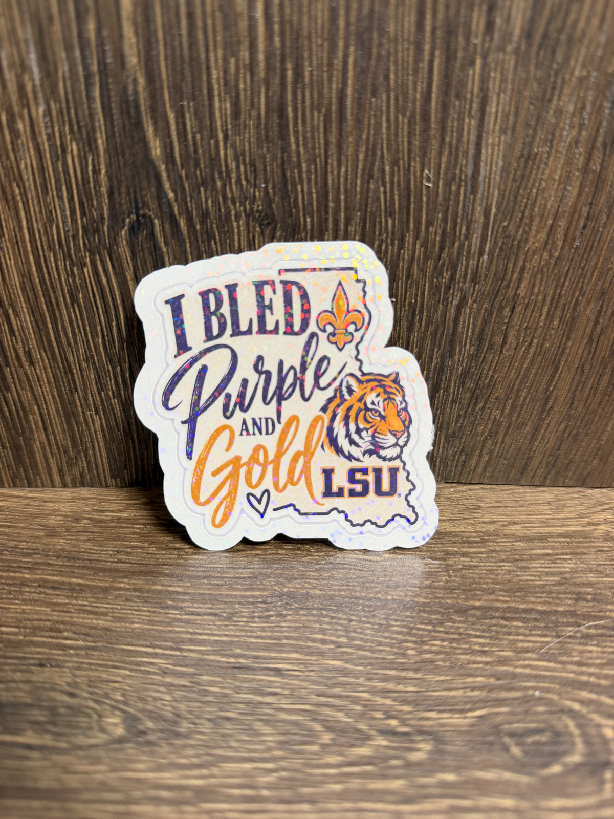 Bleed Purple and Gold LSU Tiger Sticker | Louisiana Tiger Sticker | LSU Fan Decal | Purple & Gold Sticker | Louisiana Sticke