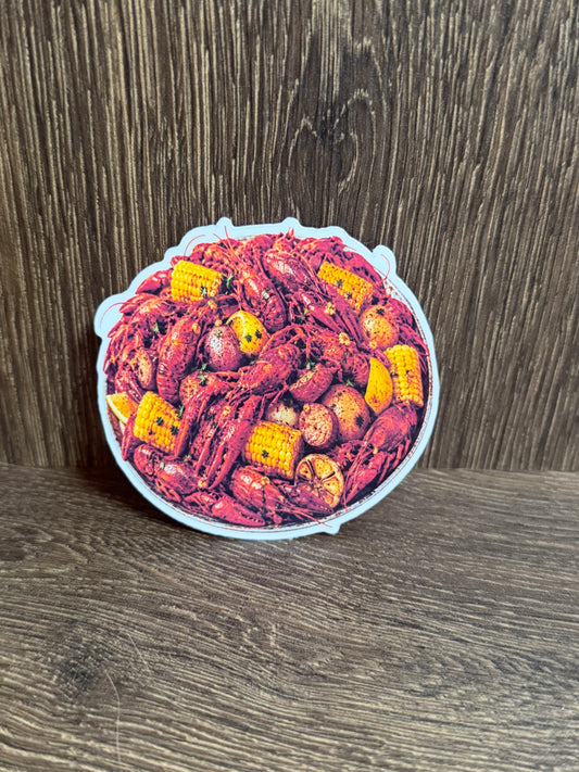 Crawfish Boil Sticker 3" | Louisiana Crawfish Sticker | Cajun Food Sticker | Seafood Boil Sticker | Louisiana Foodie Gift