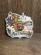 New Orleans Louisiana Sticker 3" | NOLA Travel Sticker | French Quarter Bourbon Street Sticker | Louisiana Souvenir