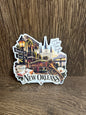 New Orleans Louisiana Sticker 3" | NOLA Sticker | Bourbon Street & Streetcar | Louisiana Souvenir | Laissez Les Bons Temps Roule