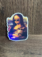 Mona Lisa Cat Sticker – 3" Famous Art Cat Sticker